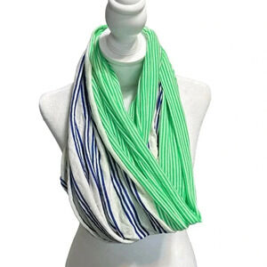Gap lightweight infinity scarf blue, white and green